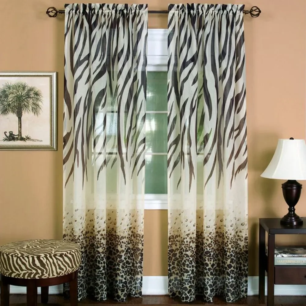 PowerSellerUSA 2-Pack Light Filtering Window Curtain Panels, 63L x 52W Inches